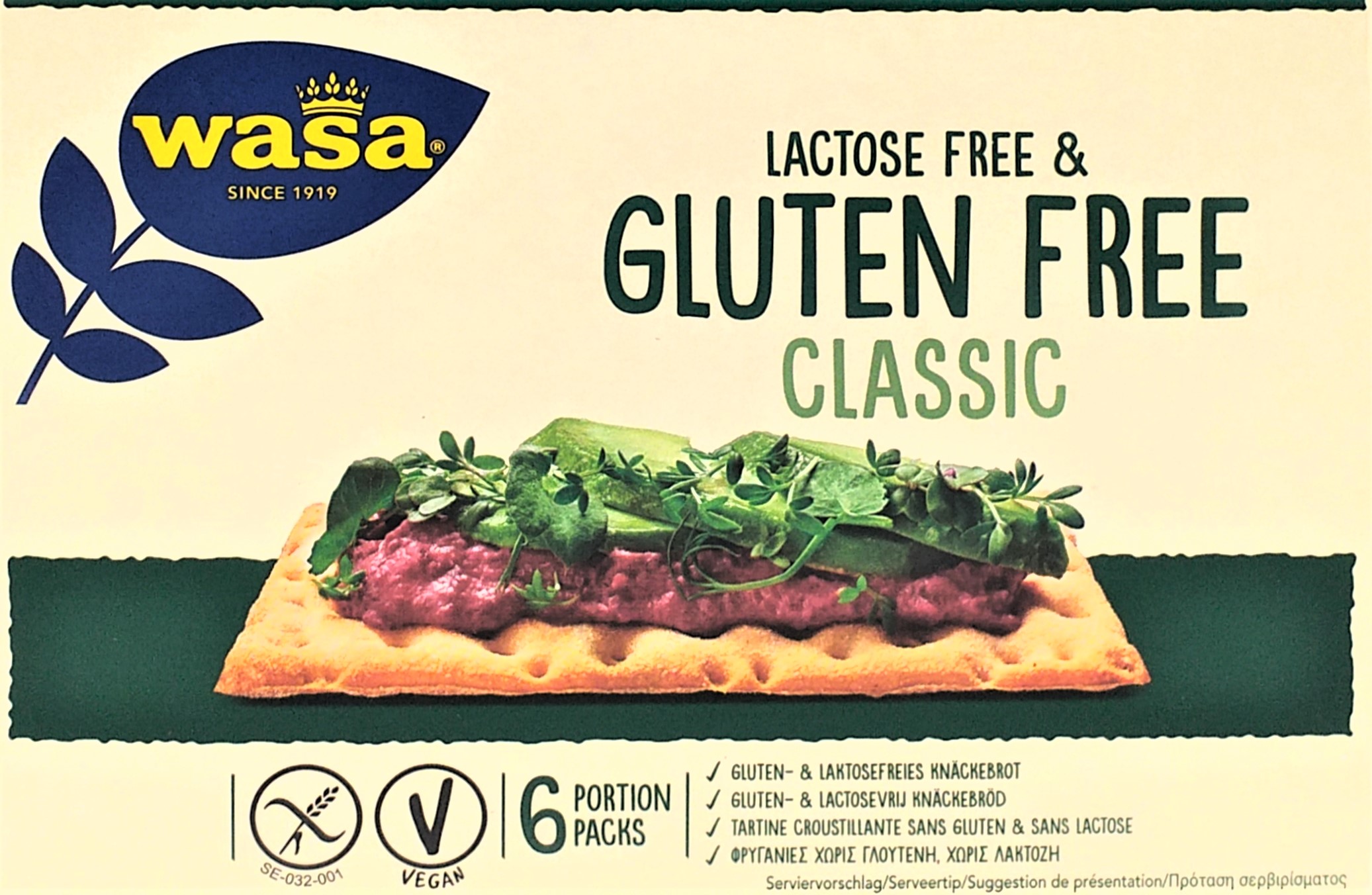 Wasa Knäckebrot Classic Gluten- & Lactosefrei 240g