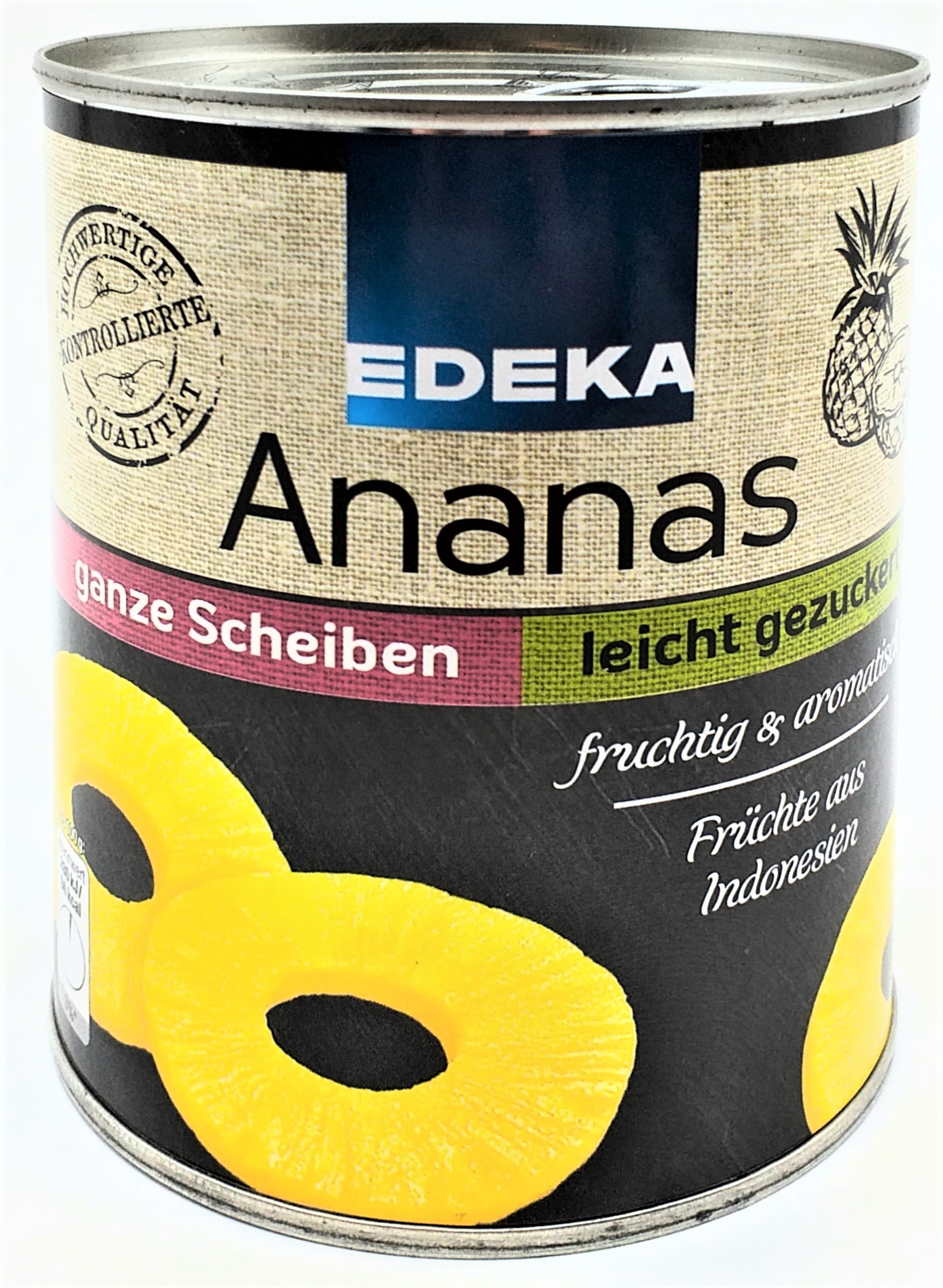 EDEKA Ananas Scheiben leicht gezuckert 340 g