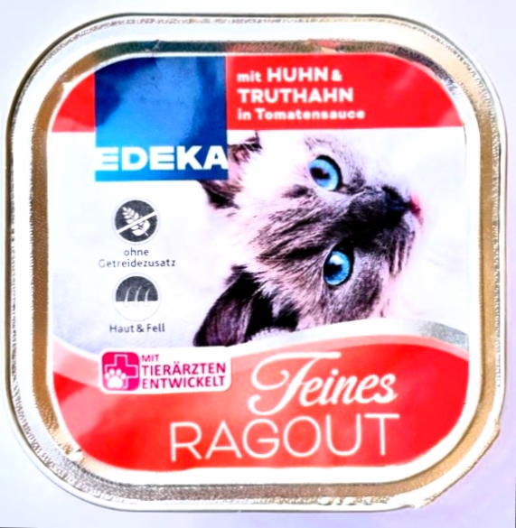 EDEKA Feines Ragout mit Huhn & Truthahn in Tomatensauce 16 x 100g