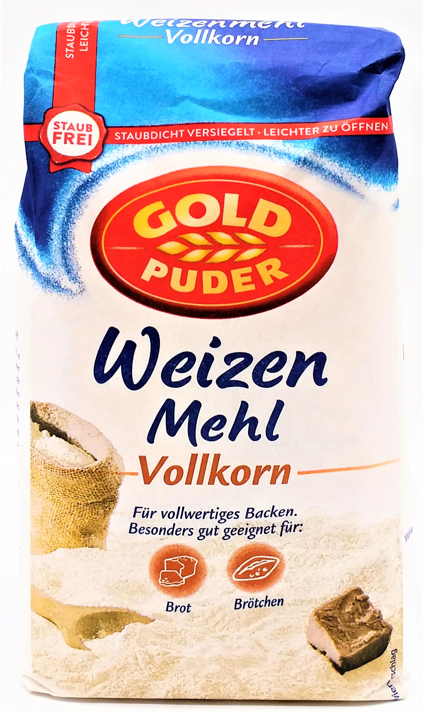 Goldpuder Vollkorn-Weizen-Mehl 1kg