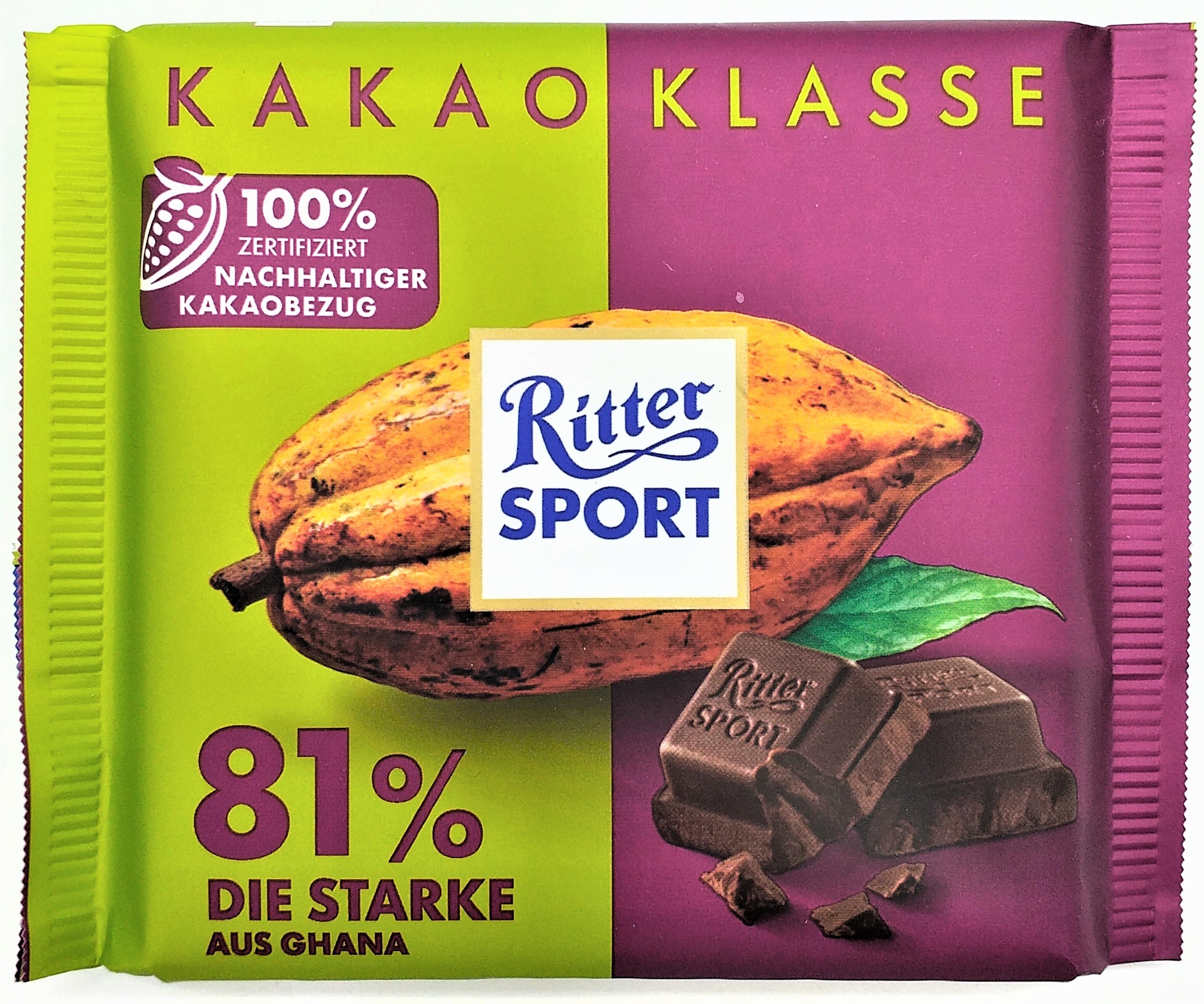 Ritter Sport 81% Die Starke Tafel 100g
