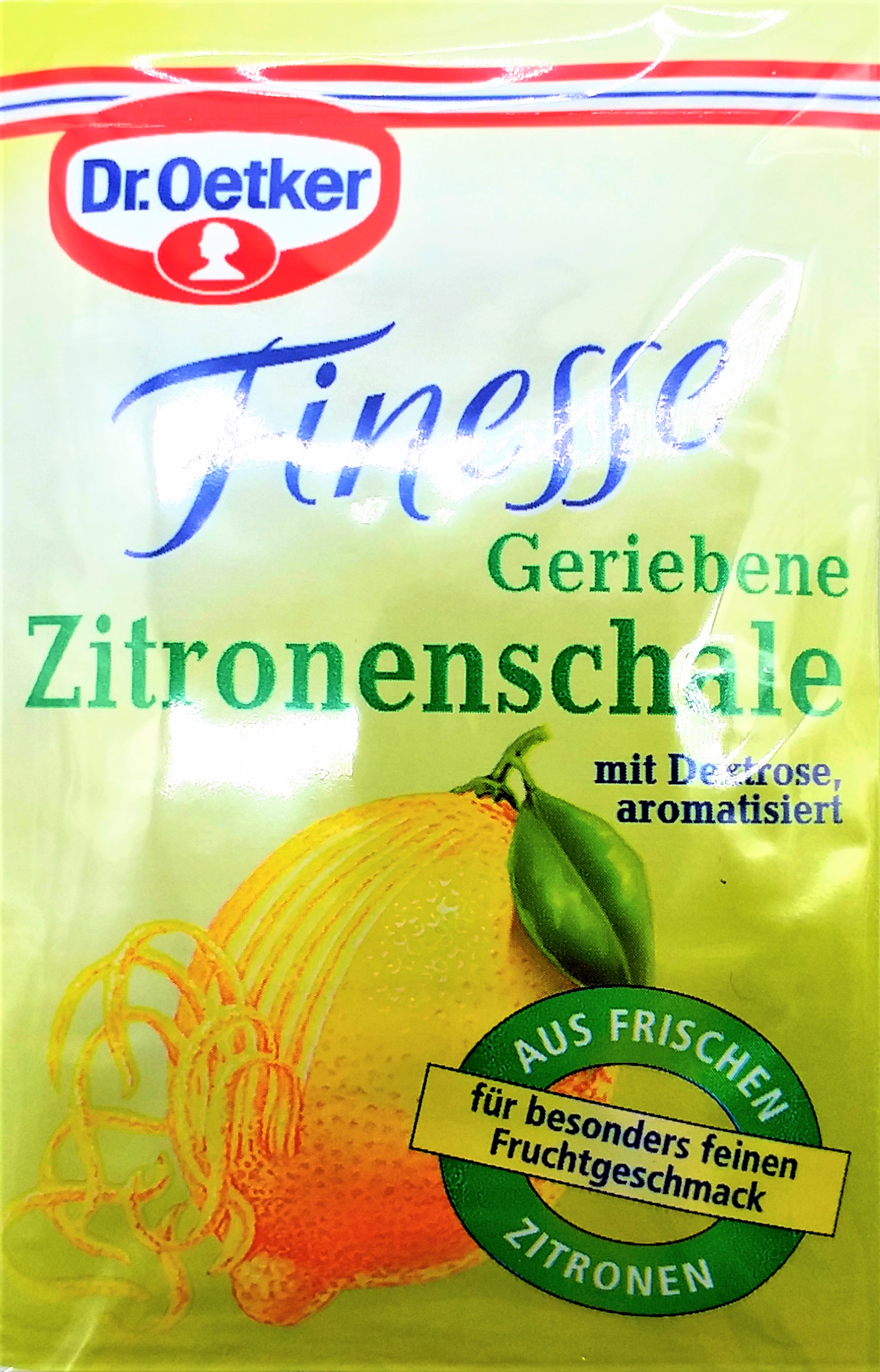 Dr.Oetker Finesse Geriebene Zitronenschale 3x6g