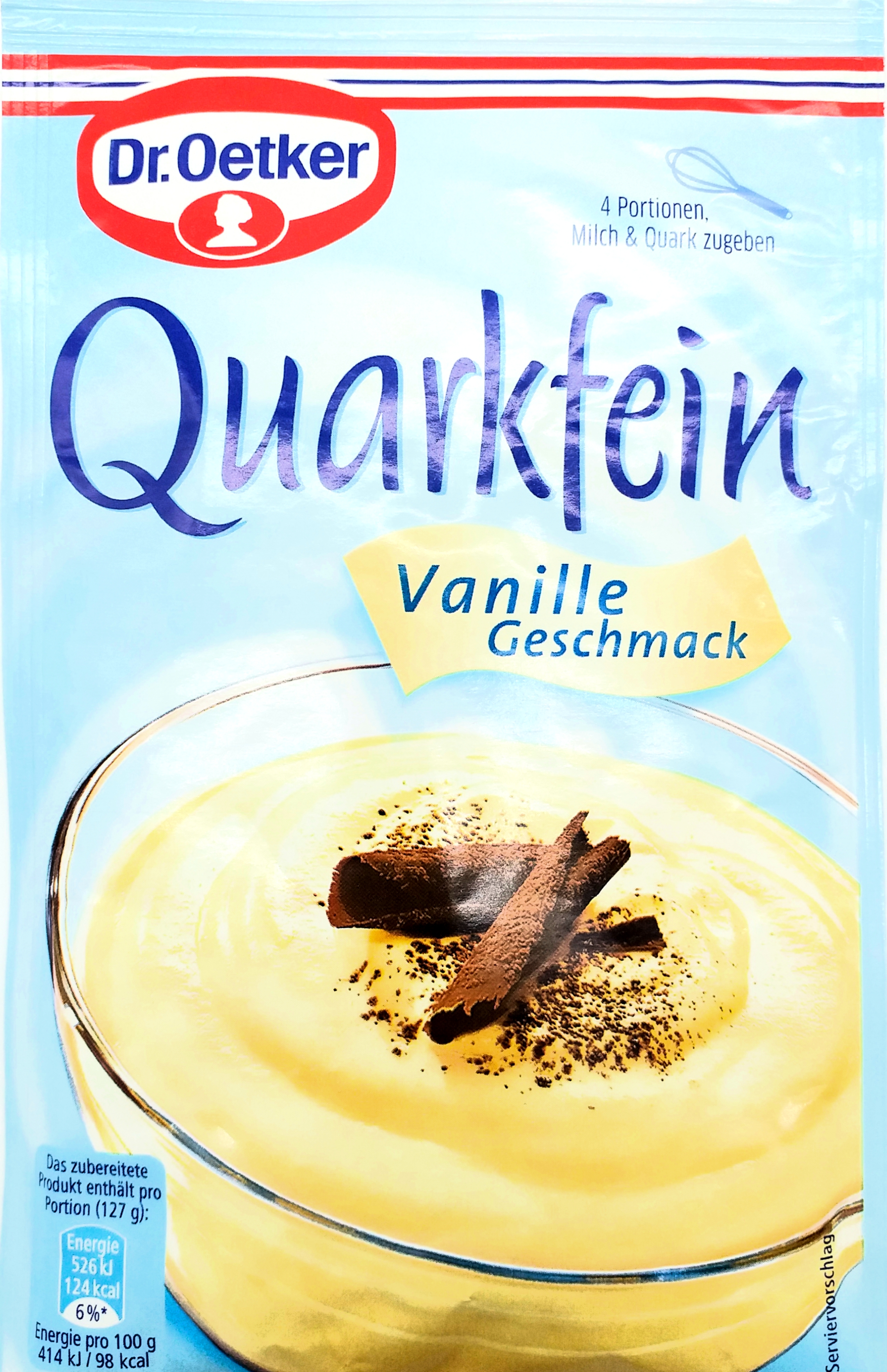 Dr.Oetker Quarkfein Vanille-Geschmack f.200ml 57g