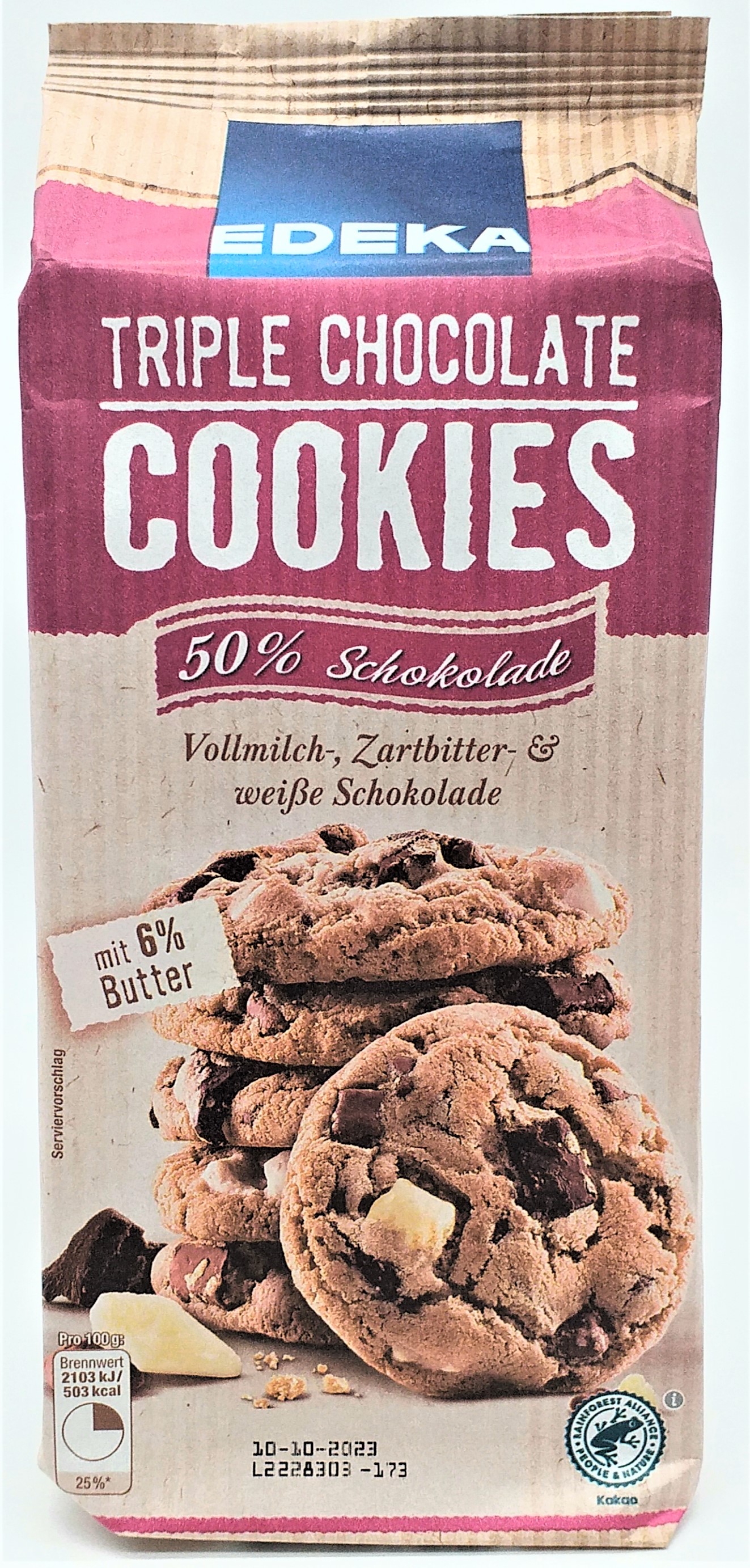 EDEKA Cookies Triple Chocolate 200g