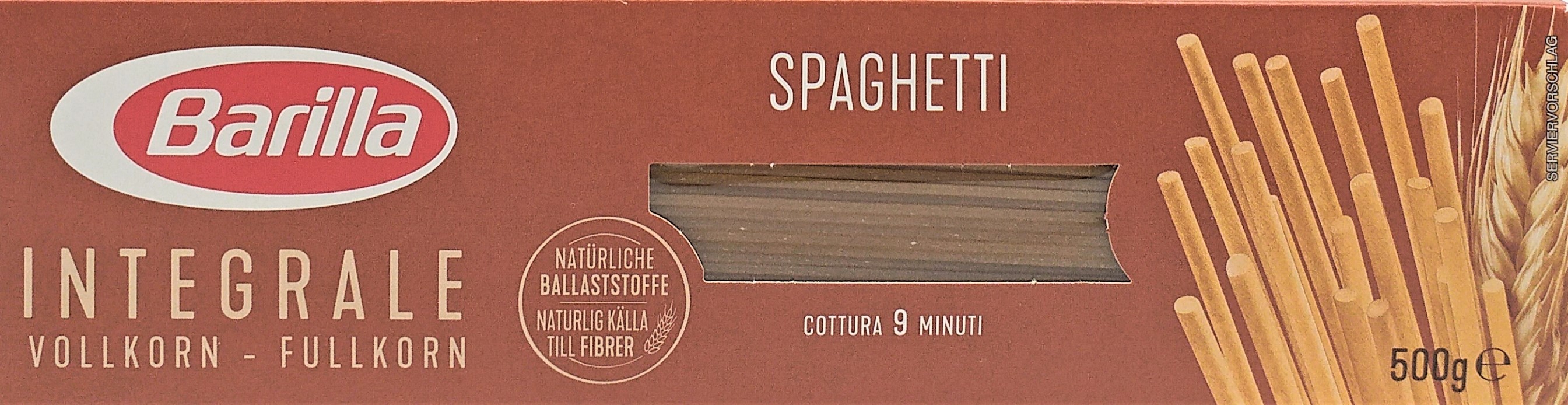 Barilla Spaghetti Integrale Vollkorn 500g