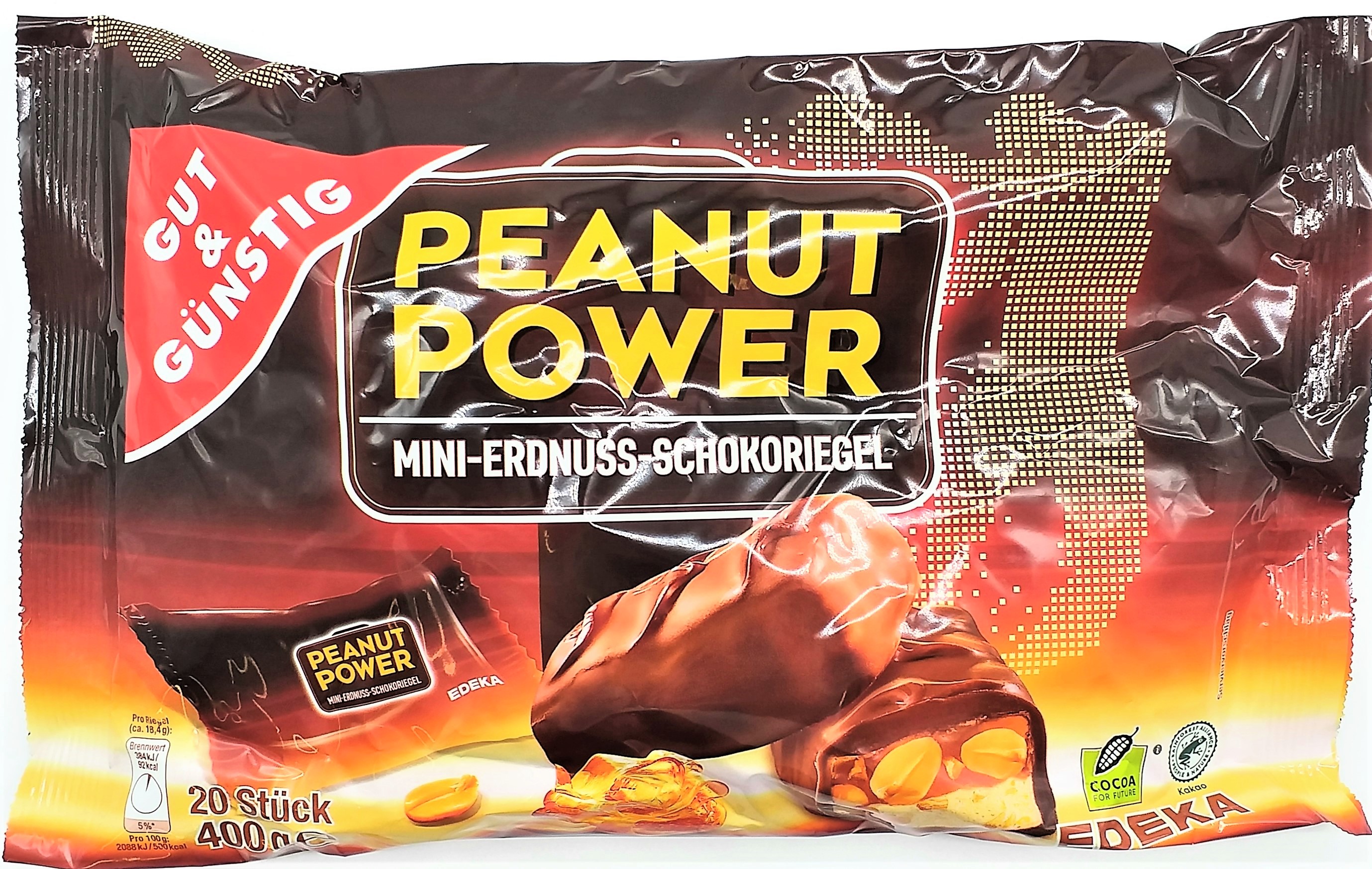 G&G Peanut Power Schokoriegel Erdn.400g