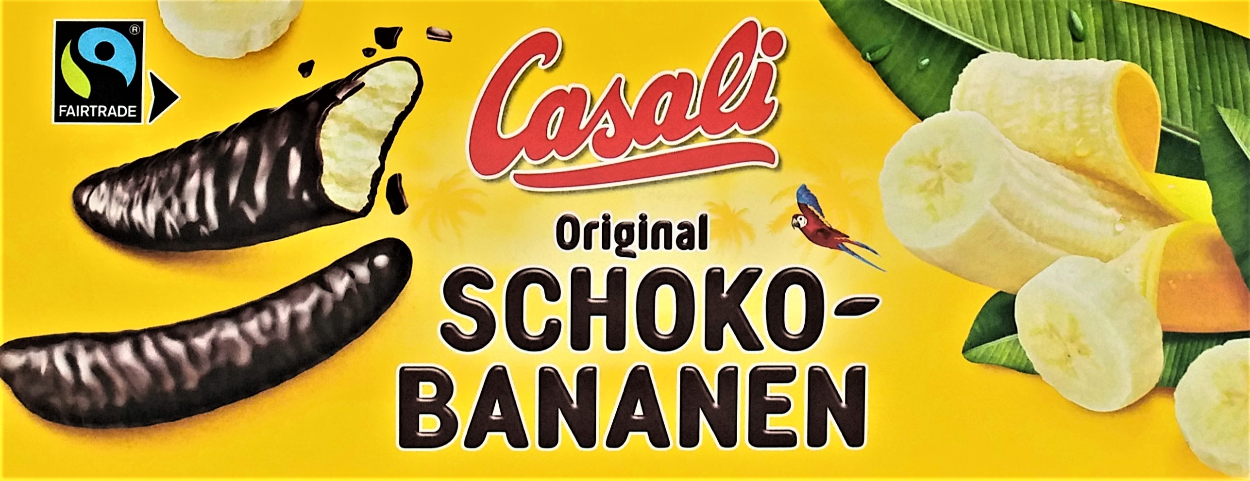 Casali Schoko-Bananen Karton mit 10 Schachtel  je  24ST 300g, gesamt 3 kg