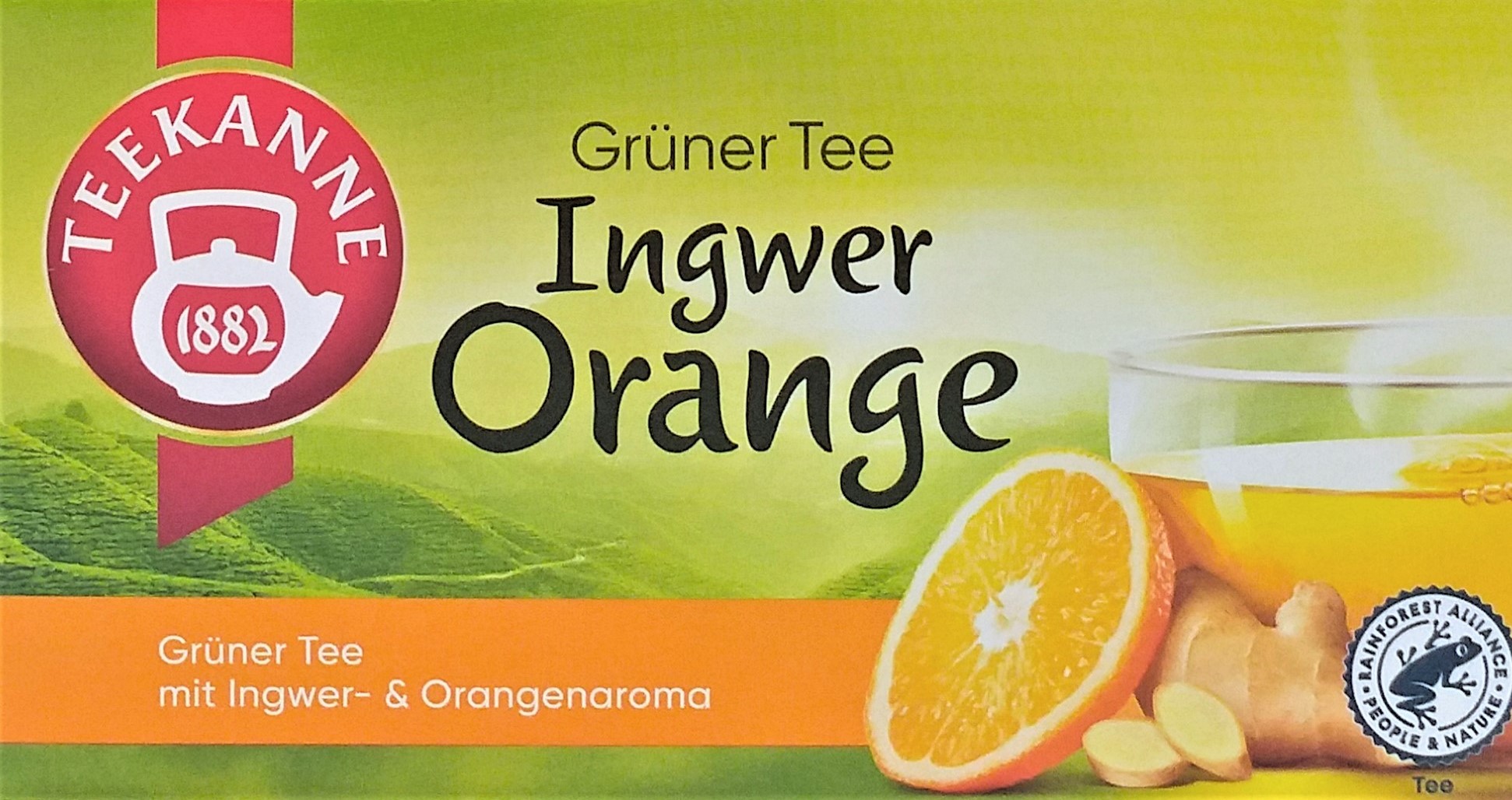 Teekanne Grüner Tee Orange-Ingwer 35 g, 20 Beutel