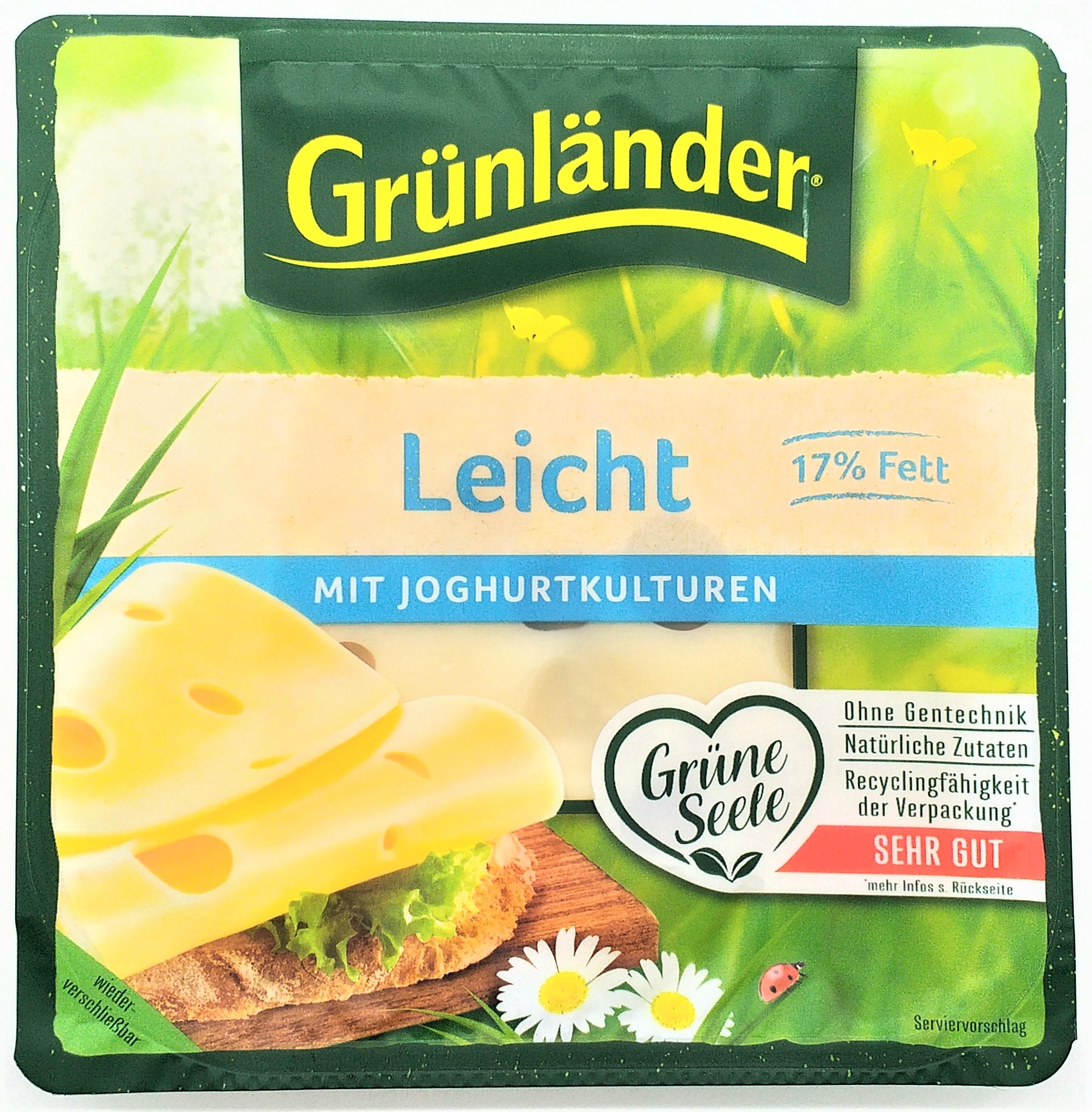 Grünländer Scheiben Leicht 17% Fett i. Tr. 140g