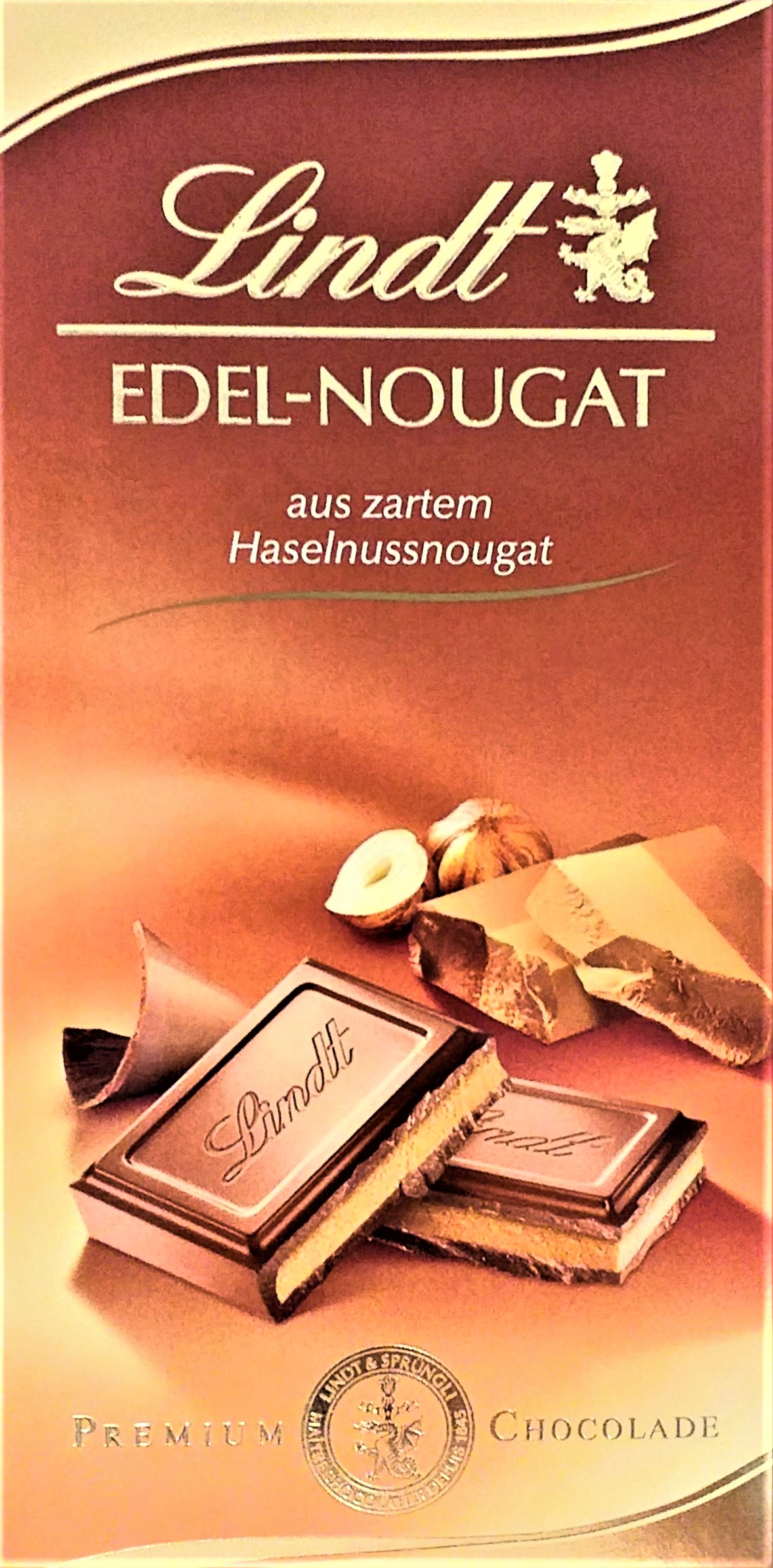 Lindt Schokolade Edel-Nougat Tafel 100g