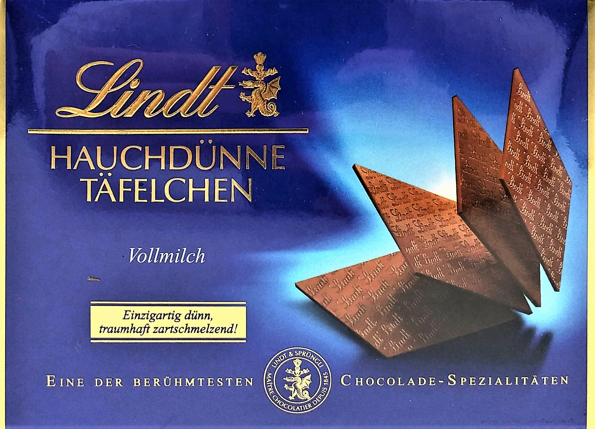 Lindt Hauchdünne Täfelchen Vollm.125g