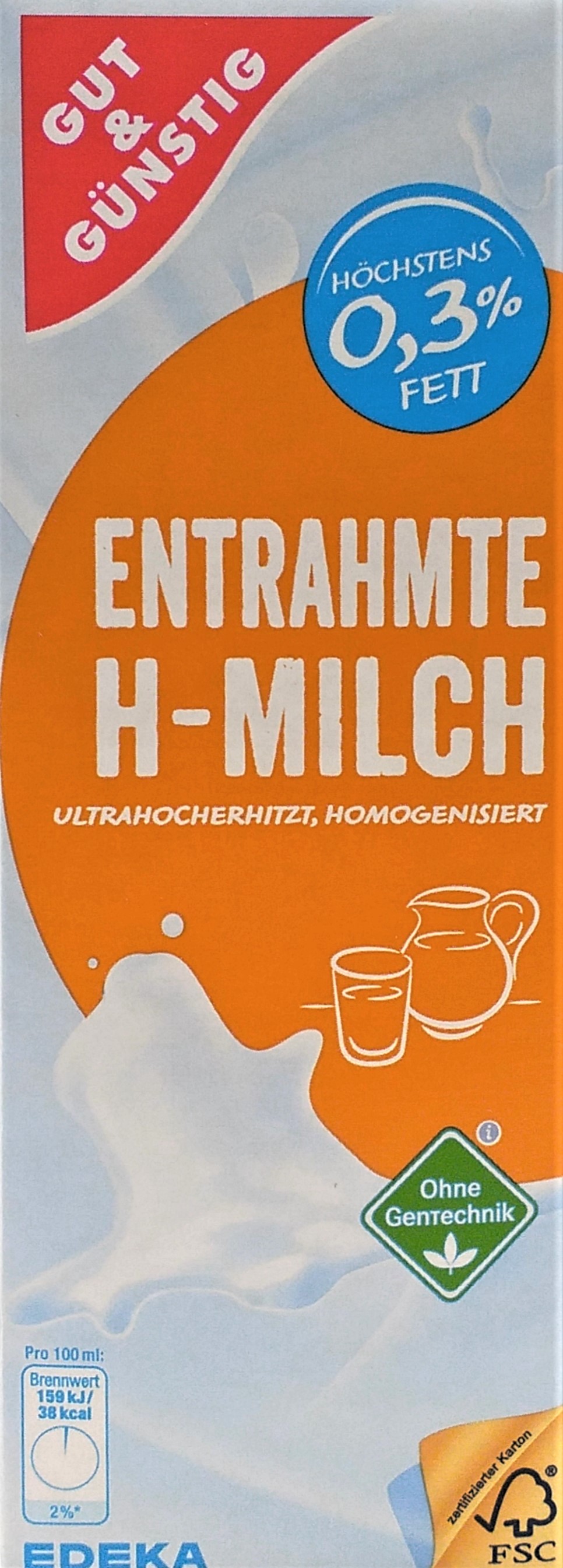 G&G H-Milch 0,3% Fett 1l