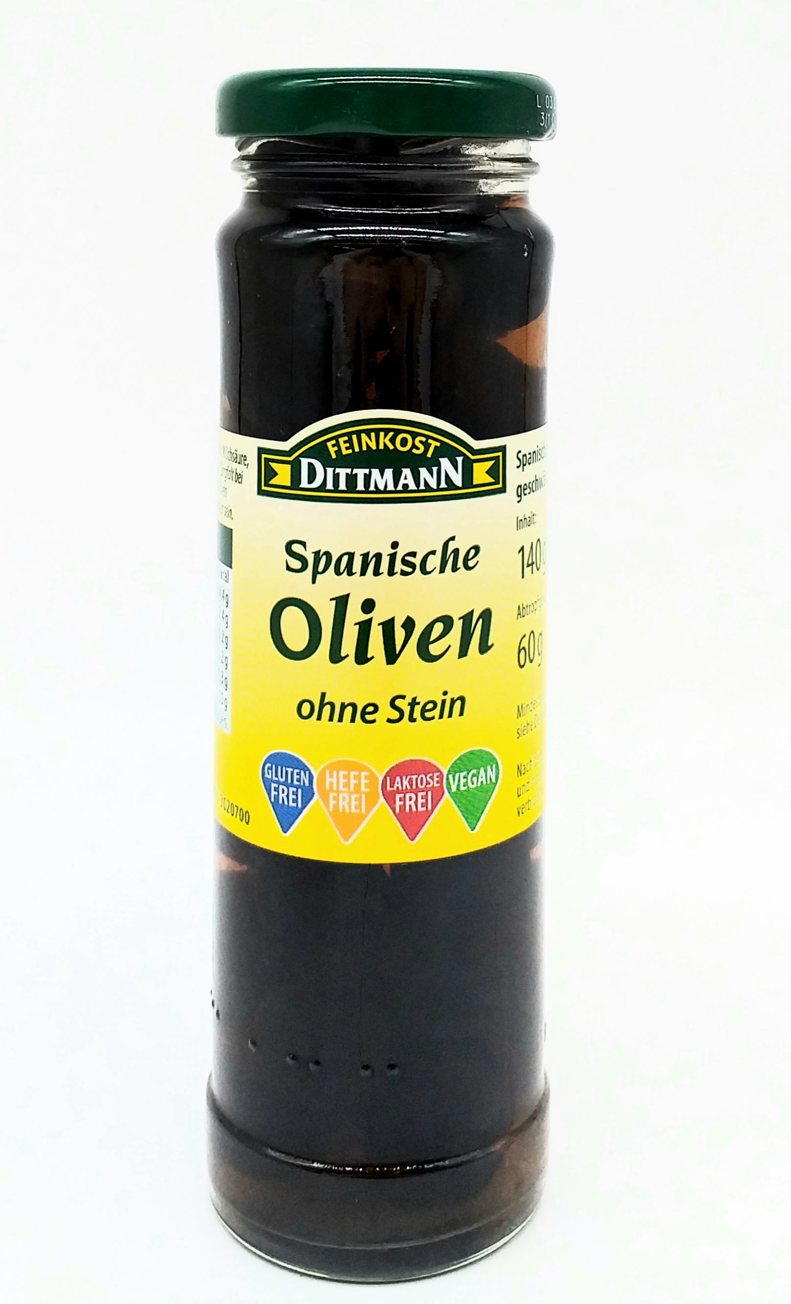Feinkost Dittmann Oliven schwarz ohne Stein 60g