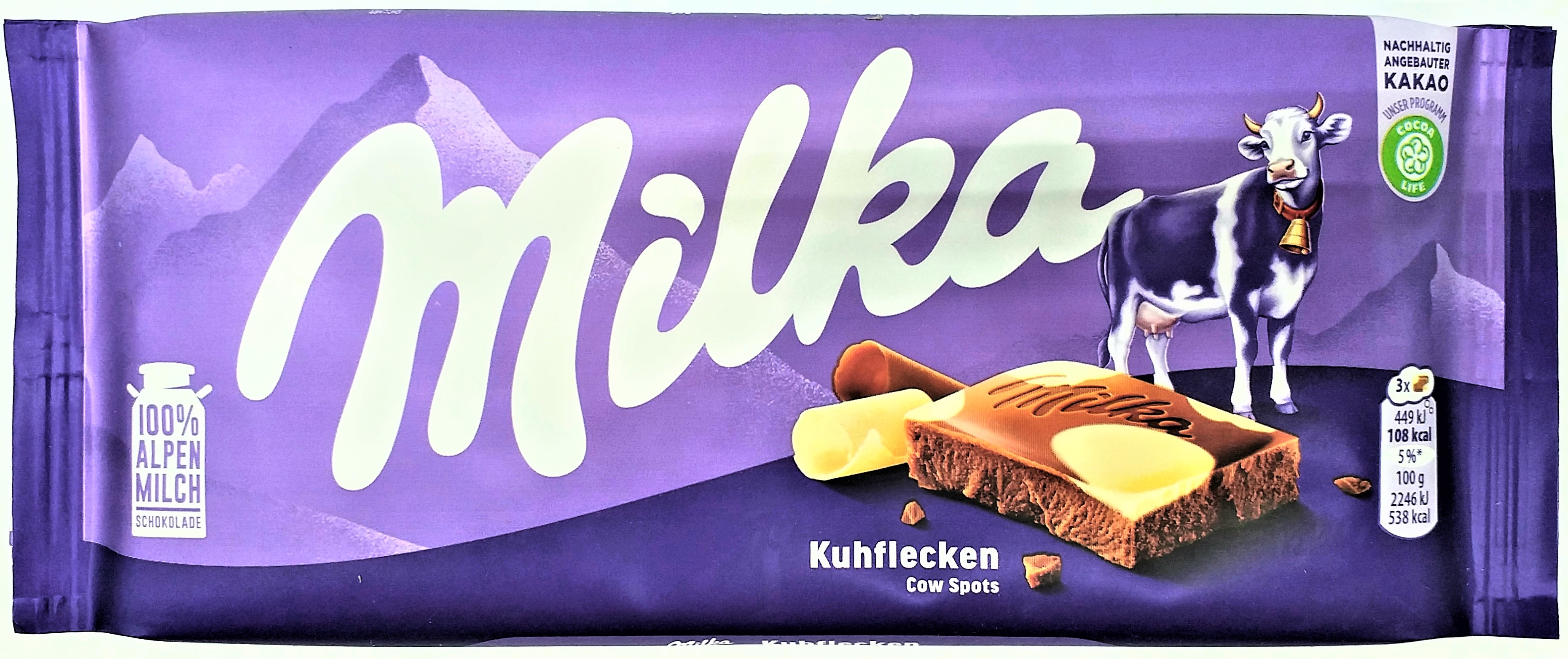 "Rettet mich" 6 Tafeln Milka Schokolade Kuhflecken je 100g