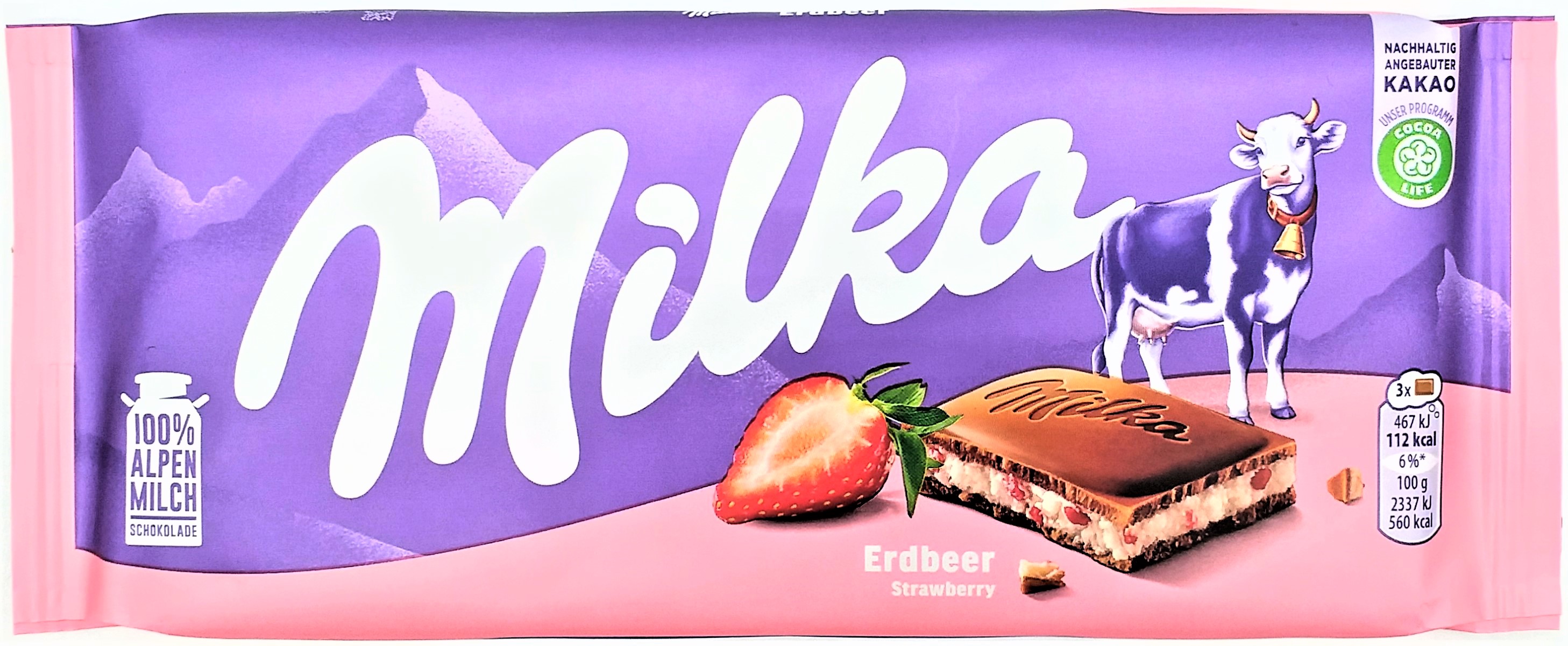 Milka Schokolade Erdbeer 100g