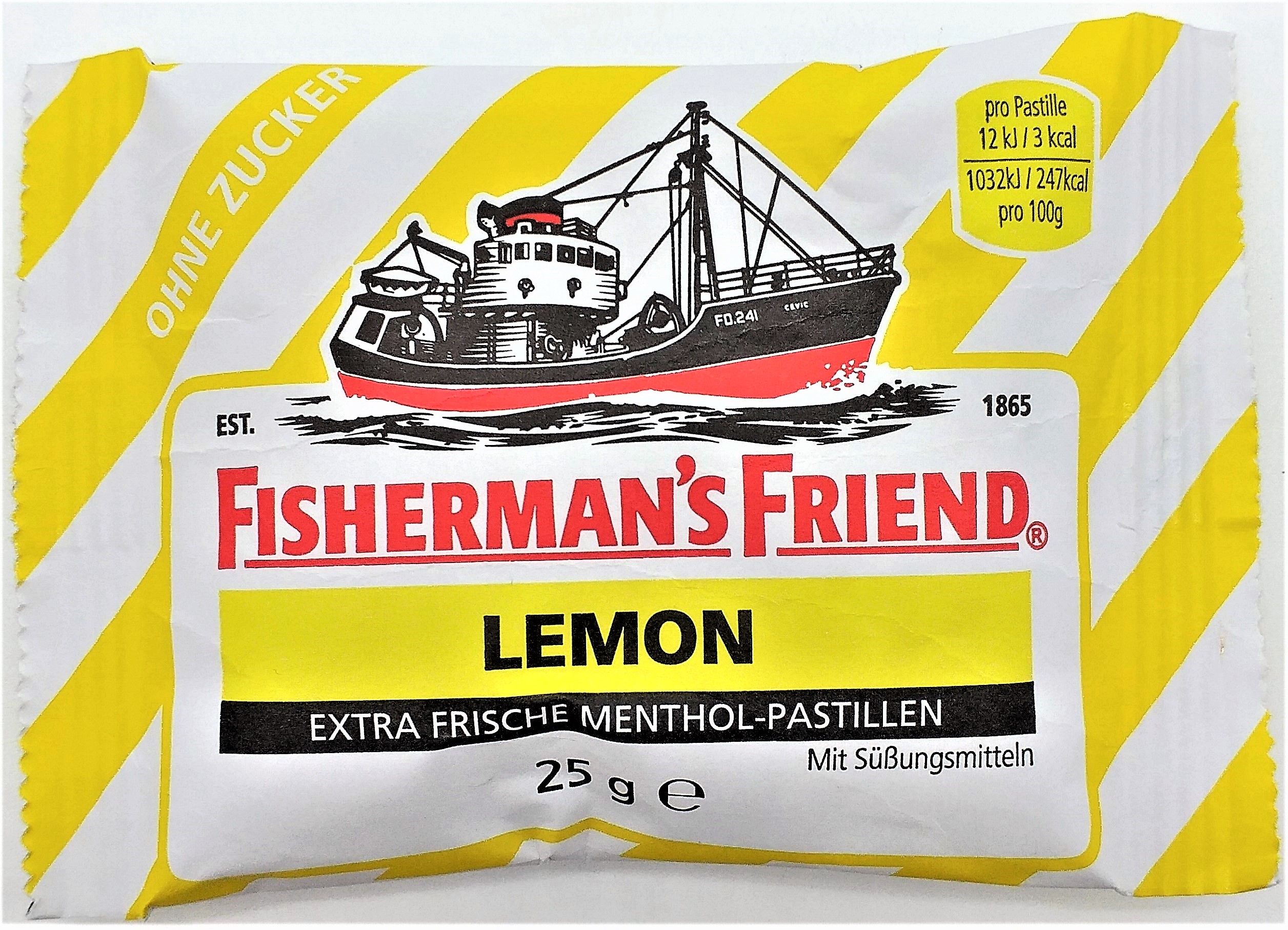 FISHERMAN’S FRIEND® Extra Stark Lemon ohne Zucker.25g