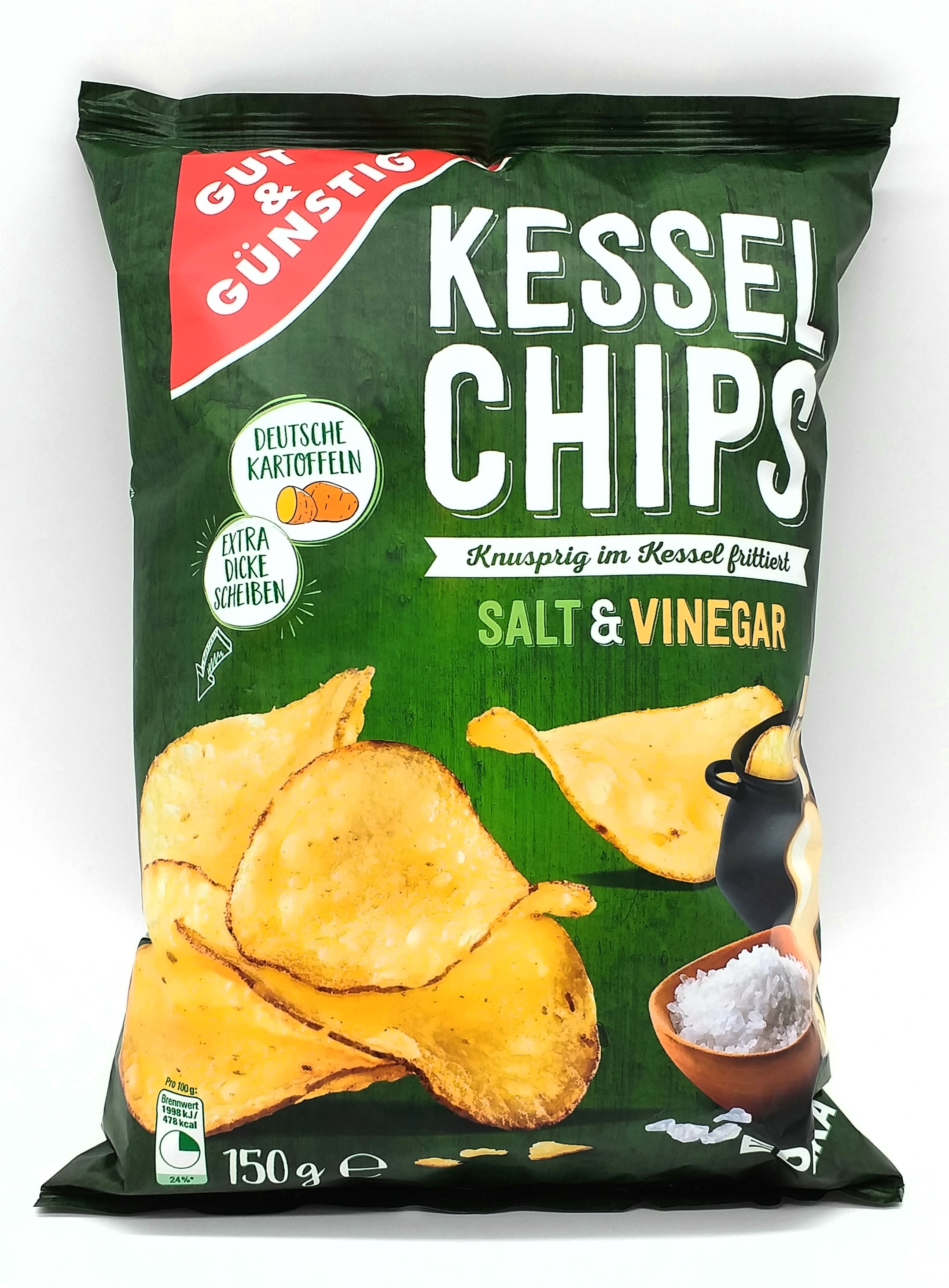G&G Kesselchips Salt + Vinegar 150g