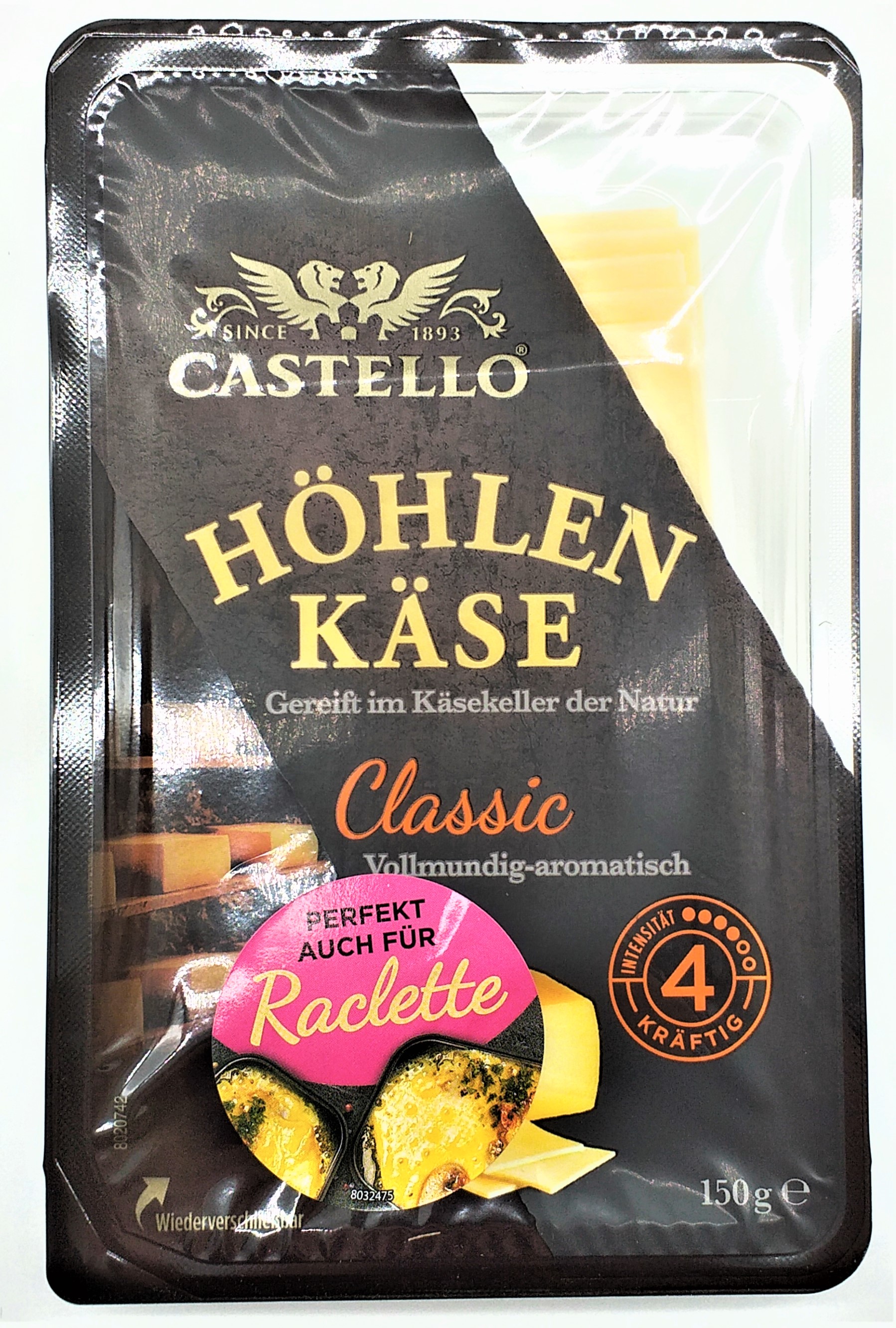 Castello Höhlenkäse Scheiben 50% Fett i. Tr. 150g