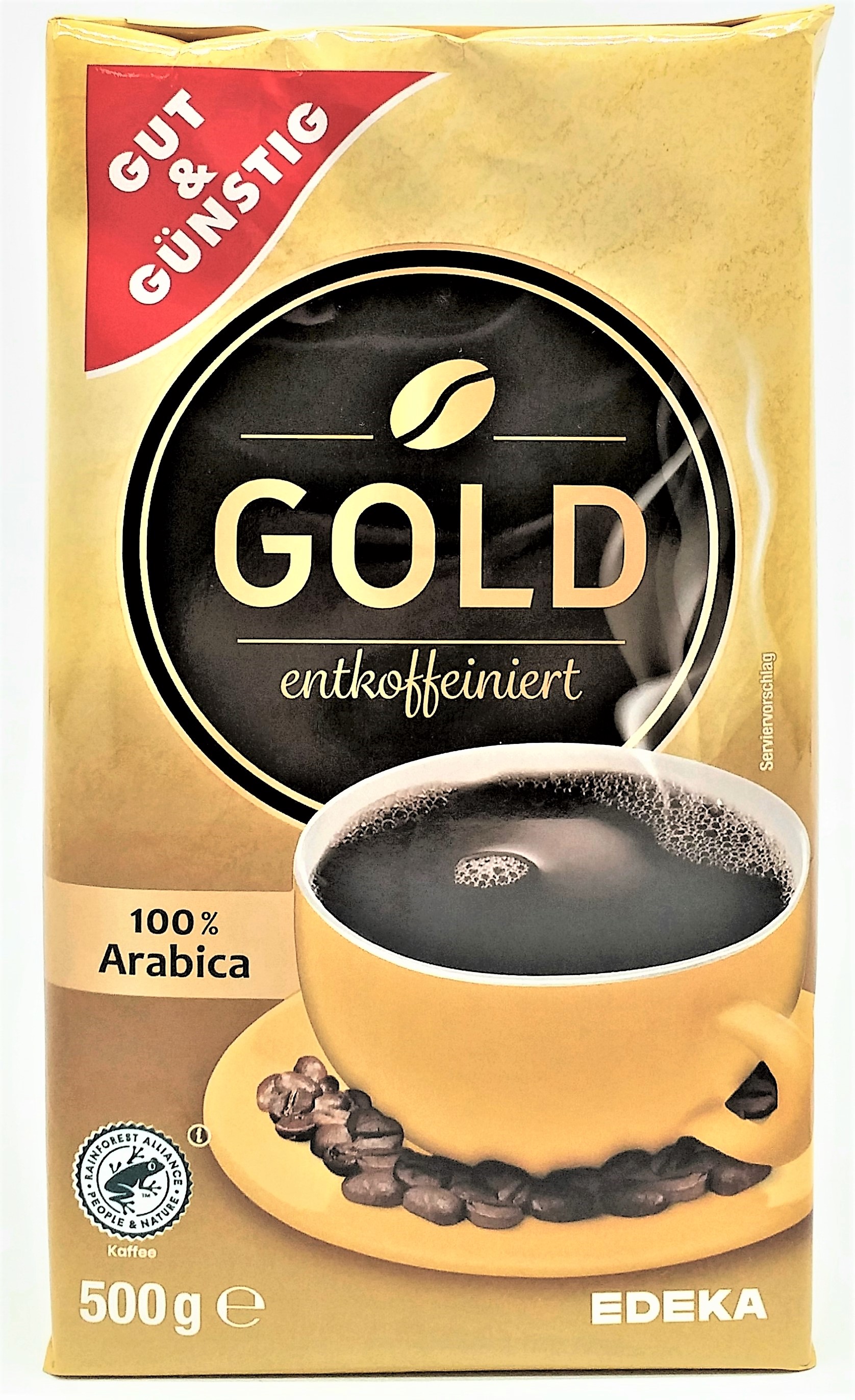 G&G Röstkaffee Gold entkoffeiniert 500g