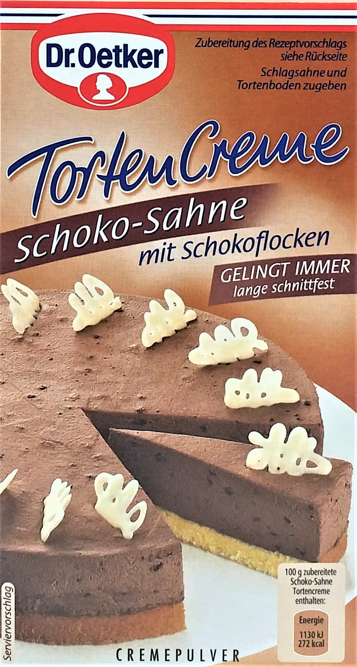 Dr.Oetker Schoko Sahne Tortencreme f.750ml 170g