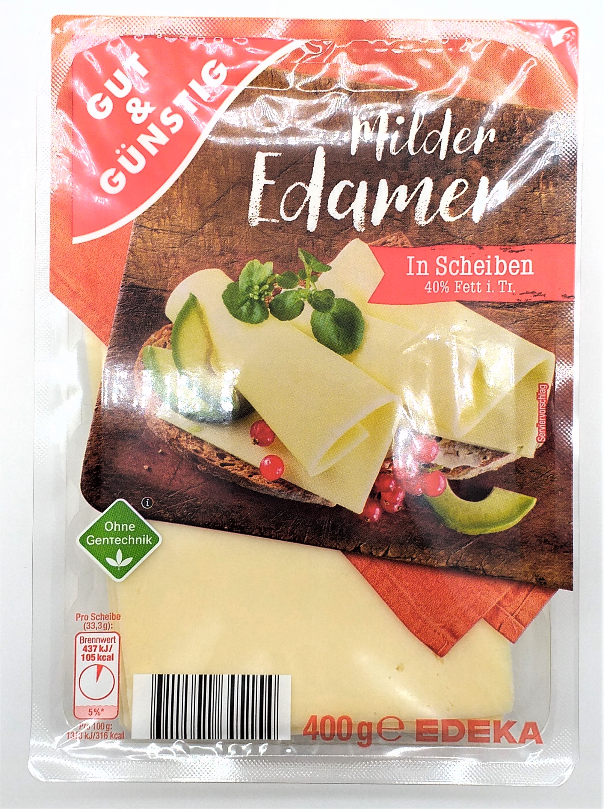 G&G Edamer Scheiben 40% Fett i. Tr.  400g 