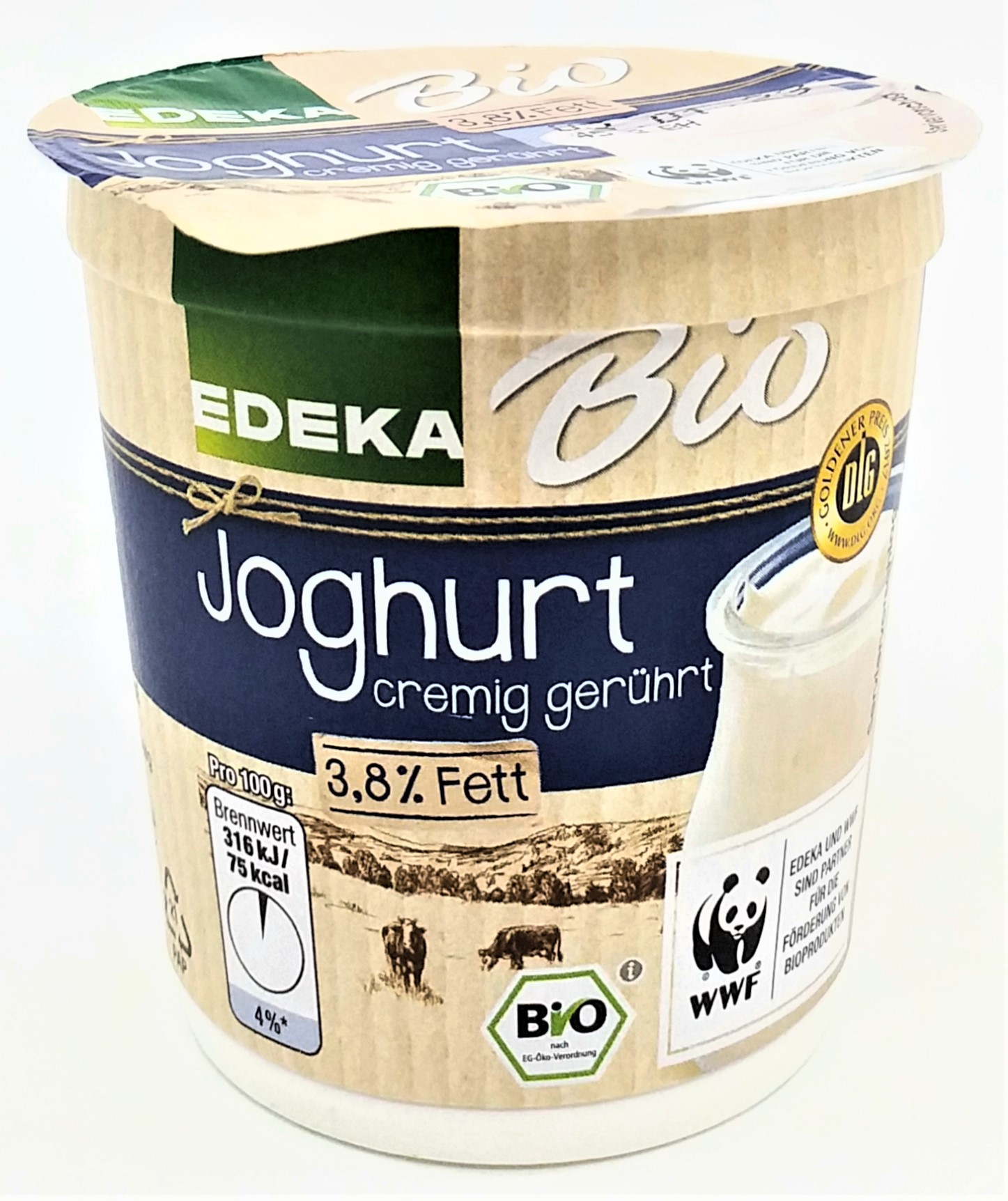 EDEKA Bio Naturjoghurt 3,8% Fett 500g