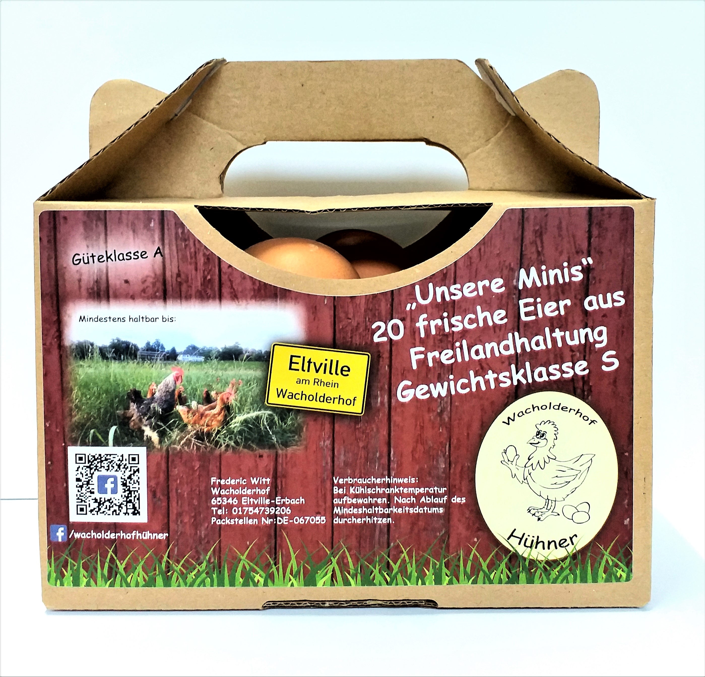 "Unsere Minis" Wacholderhof Eier Freilandhaltung 20 Stück
